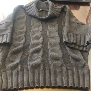 Womens cable turtleneck sweater